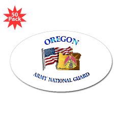 OREGONARNG - M01 - 01 - Oregon Army National Guard Sticker (Oval 50 pk) - Click Image to Close