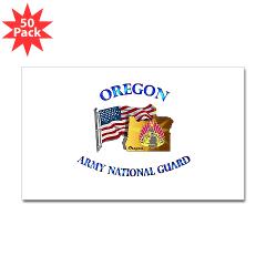 OREGONARNG - M01 - 01 - Oregon Army National Guard Sticker (Rectangle 50 pk) - Click Image to Close