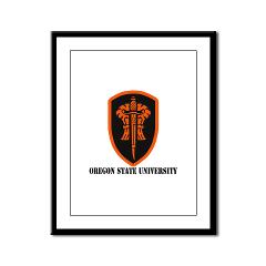 OSU - M01 - 02 - SSI - ROTC - Oregon State University with Text - Small Framed Print