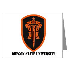 OSU - M01 - 02 - SSI - ROTC - Oregon State University with Text - Note Cards (Pk of 20)