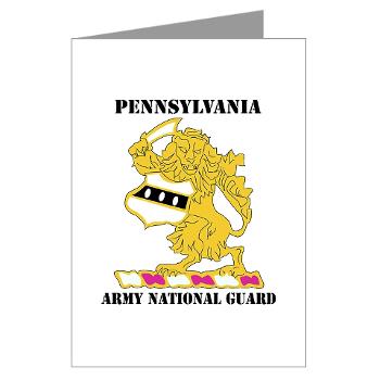 PENNSYLVANIAARNG - M01 - 02 - DUI - Pennsylvania Army National Guard with text - Greeting Cards (Pk of 10)