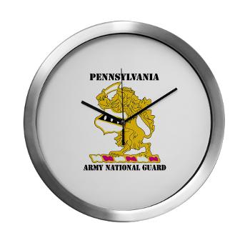 PENNSYLVANIAARNG - M01 - 03 - DUI - Pennsylvania Army National Guard with text - Modern Wall Clock - Click Image to Close