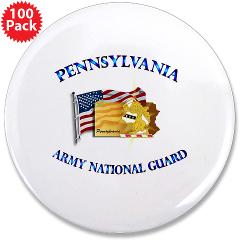 PENNSYLVANIAARNG - M01 - 01 - Pennsylvania Army National Guard - 3.5" Button (100 pack)