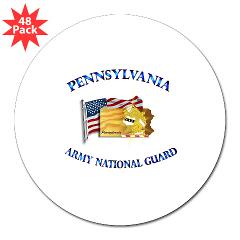 PENNSYLVANIAARNG - M01 - 01 - Pennsylvania Army National Guard - 3" Lapel Sticker (48 pk)