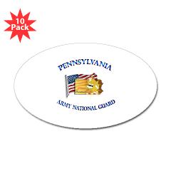 PENNSYLVANIAARNG - M01 - 01 - Pennsylvania Army National Guard - Sticker (Oval 10 pk)
