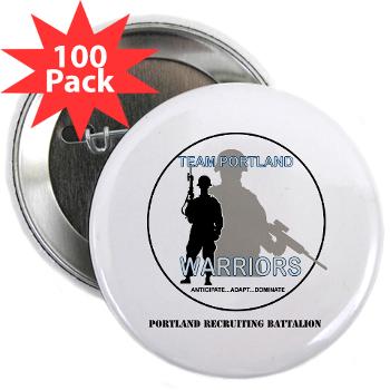 PRB - M01 - 01 - DUI - Portland Recruiting Battalion with Text - 2.25" Button (100 pack)
