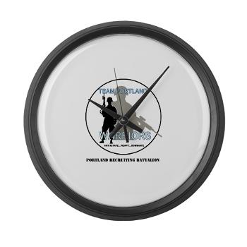 PRB - M01 - 04 - DUI - Portland Recruiting Battalion with Text - Large Wall Clock