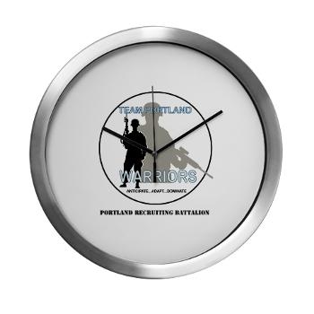 PRB - M01 - 04 - DUI - Portland Recruiting Battalion with Text - Modern Wall Clock