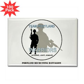 PRB - M01 - 01 - DUI - Portland Recruiting Battalion with Text - Rectangle Magnet (100 pack)