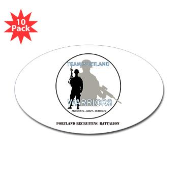 PRB - M01 - 01 - DUI - Portland Recruiting Battalion with Text - Sticker (Oval 10 pk)
