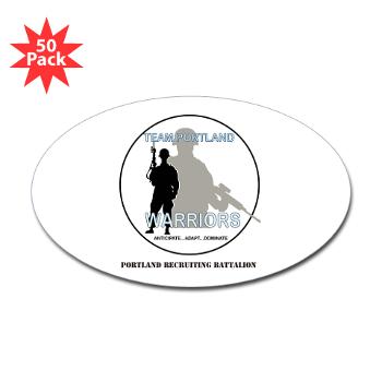 PRB - M01 - 01 - DUI - Portland Recruiting Battalion with Text - Sticker (Oval 50 pk)