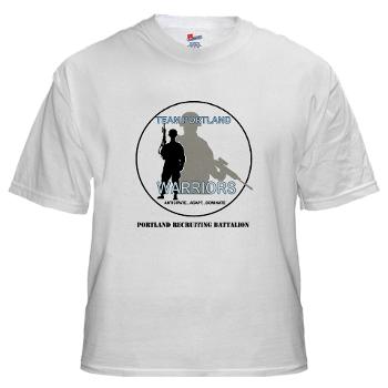 PRB - A01 - 04 - DUI - Portland Recruiting Battalion with Text - White T-Shirt - Click Image to Close
