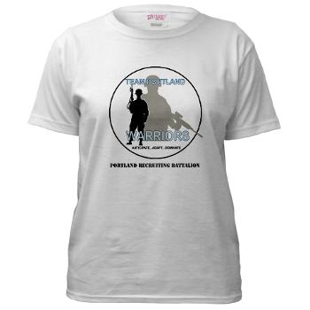 PRB - A01 - 04 - DUI - Portland Recruiting Battalion with Text - Women's T-Shirt - Click Image to Close