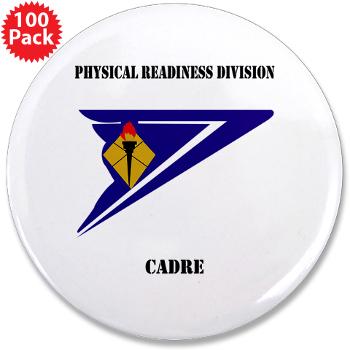PRDC - M01 - 01 - DUI - Physical Readiness Division Cadre with Text - 3.5" Button (100 pack)