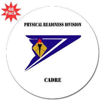 PRDC - M01 - 01 - DUI - Physical Readiness Division Cadre with Text - 3" Lapel Sticker (48 pk)