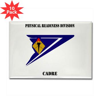 PRDC - M01 - 01 - DUI - Physical Readiness Division Cadre with Text - Rectangle Magnet (10 pack) - Click Image to Close