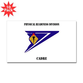 PRDC - M01 - 01 - DUI - Physical Readiness Division Cadre with Text - Sticker (Rectangle 10 pk)