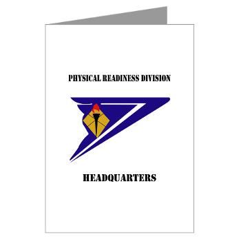 PRDH - M01 - 02 - DUI - Physical Readiness Division Headquarters with Text - Greeting Cards (Pk of 10)