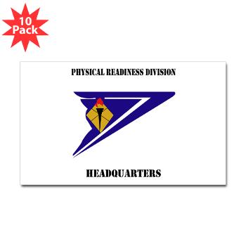 PRDH - M01 - 01 - DUI - Physical Readiness Division Headquarters with Text - Sticker (Rectangle 10 pk)