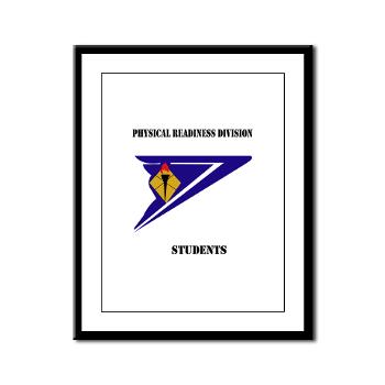 PRDS - M01 - 02 - DUI - Physical Readiness Division Students with Text Framed Panel Print