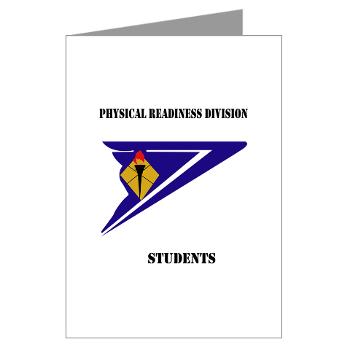 PRDS - M01 - 02 - DUI - Physical Readiness Division Students with Text Greeting Cards (Pk of 10)