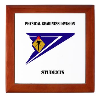 PRDS - M01 - 03 - DUI - Physical Readiness Division Students with Text Keepsake Box - Click Image to Close