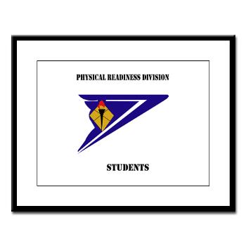 PRDS - M01 - 02 - DUI - Physical Readiness Division Students with Text Large Framed Print - Click Image to Close