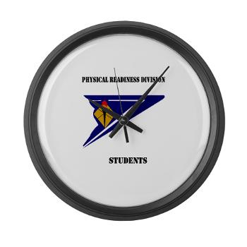 PRDS - M01 - 03 - DUI - Physical Readiness Division Students with Text Large Wall Clock