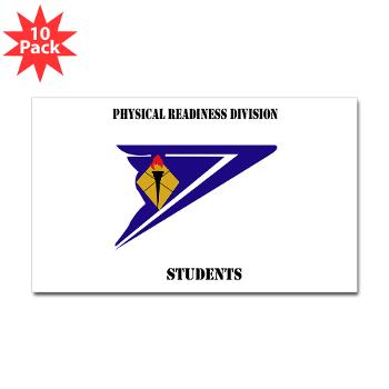 PRDS - M01 - 01 - DUI - Physical Readiness Division Students with Text Sticker (Rectangle 10 pk) - Click Image to Close