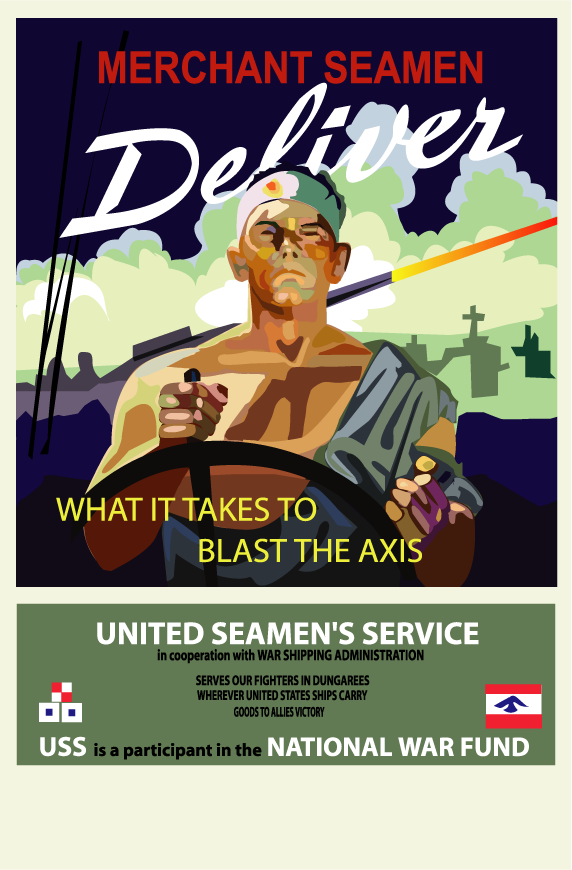 Poster - Merchant Seaman Deliver - Click Image to Close