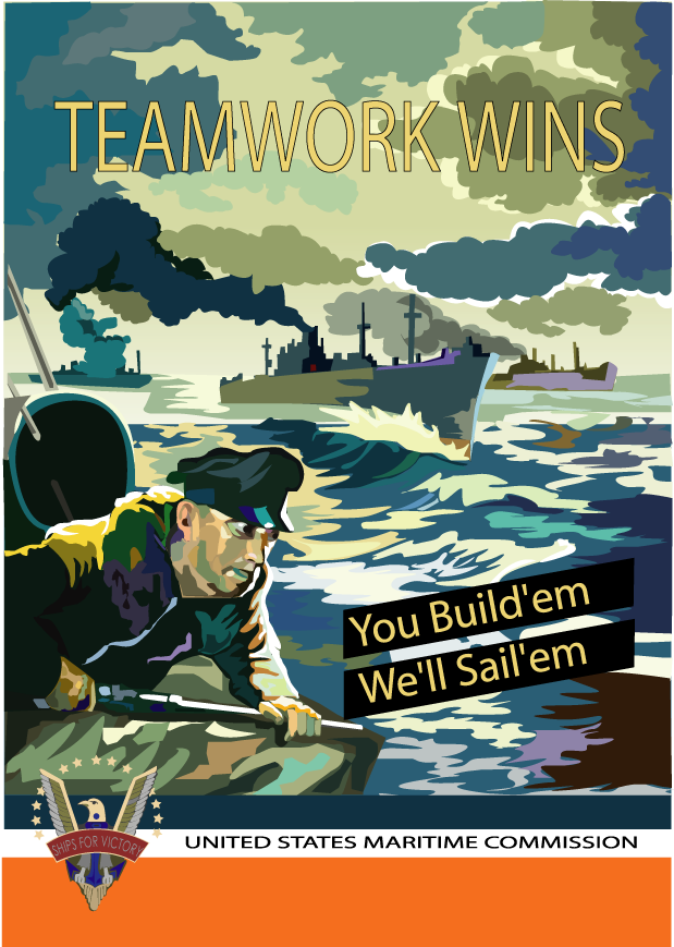 Poster - Teamwork Wins - Click Image to Close