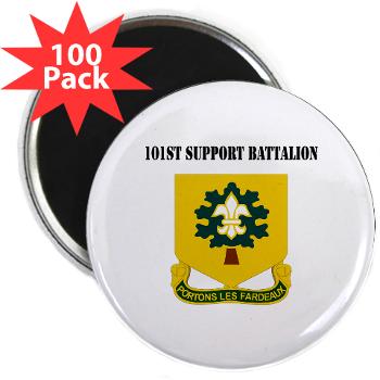 R101SB - M01 - 01 - DUI - 101st Support Battalion with Text - 2.25" Magnet (10 pack)
