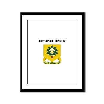 R101SB - M01 - 02 - DUI - 101st Support Battalion with Text - Framed Panel Print