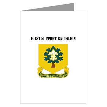 R101SB - M01 - 02 - DUI - 101st Support Battalion with Text - Greeting Cards (Pk of 10)
