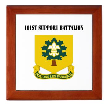 R101SB - M01 - 03 - DUI - 101st Support Battalion with Text - Keepsake Box - Click Image to Close