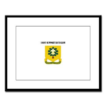 R101SB - M01 - 02 - DUI - 101st Support Battalion with Text - Large Framed Print
