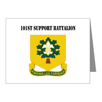 R101SB - M01 - 02 - DUI - 101st Support Battalion with Text - Note Cards (Pk of 20)