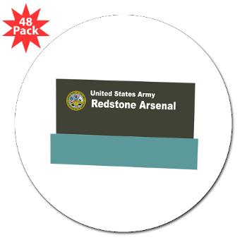 RArsenal - M01 - 01 - Redstone Arsenal - 3"Lapel Sticker (48 pk) - Click Image to Close