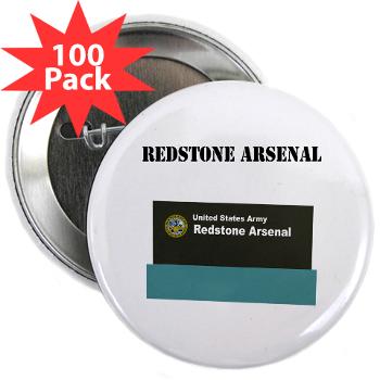 RArsenal - M01 - 01 - Redstone Arsenal with Text - 2.25" Button (100 pack)
