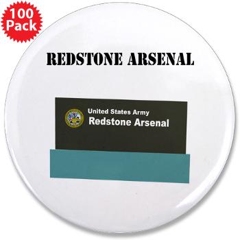 RArsenal - M01 - 01 - Redstone Arsenal with Text - 3.5" Button (100 pack)