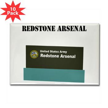 RArsenal - M01 - 01 - Redstone Arsenal with Text - Rectangle Magnet (10 pack)