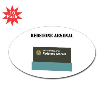 RArsenal - M01 - 01 - Redstone Arsenal with Text - Sticker (Oval 10 pk)
