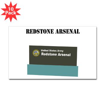 RArsenal - M01 - 01 - Redstone Arsenal with Text - Sticker (Rectangle 10 pk)