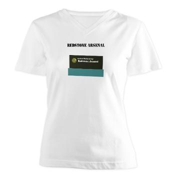 RArsenal - A01 - 04 - Redstone Arsenal with Text - Women's V-Neck T-Shirt