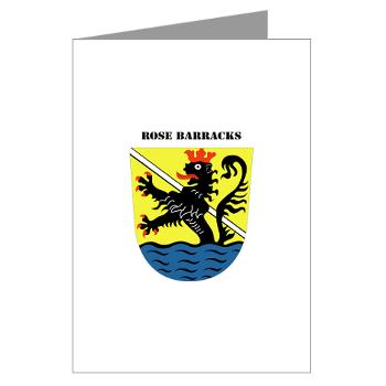RB - M01 - 02 - Rose Barracks with Text - Greeting Cards (Pk of 10)
