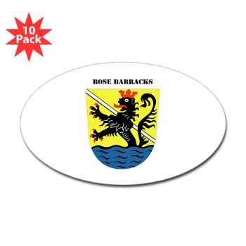 RB - M01 - 01 - Rose Barracks with Text - Sticker (Oval 10 pk)