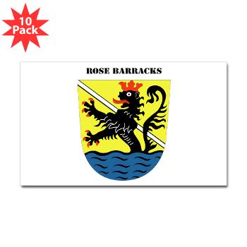 RB - M01 - 01 - Rose Barracks with Text - Sticker (Rectangle 10 pk)