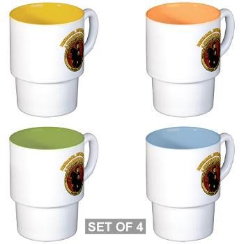 RDECOM - M01 - 03 - RDECOM with Text - Stackable Mug Set (4 mugs)