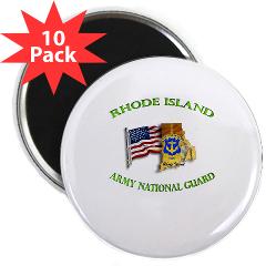 RHODEISLANDARNG - M01 - 01 - DUI - Rhode Island Army National Guard - 2.25" Magnet (10 pack) - Click Image to Close