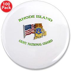 RHODEISLANDARNG - M01 - 01 - DUI - Rhode Island Army National Guard - 3.5" Button (100 pack)